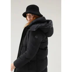 Woolrich Frakker*Hollow Lang Parka med Street Style Detaljer Sort