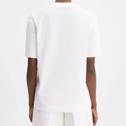 Jacquemus T-Shirts*Bomulds T-Shirt Gros Grain Hvid