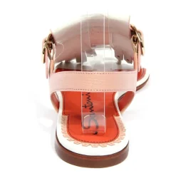 Santoni Sandaler*Hvid lædersandal med tårem Multifarvet