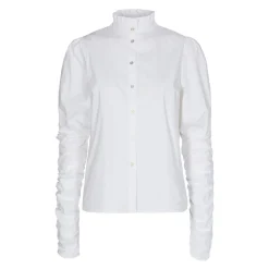 Co'Couture Bluser & Skjorter*Puff Skjorte med Elegante Detaljer Hvid
