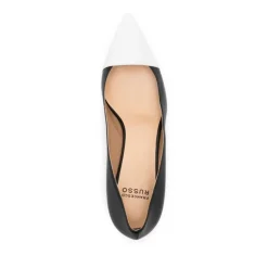 Francesco Russo Pumps*Hvid Læder Pumps Sort