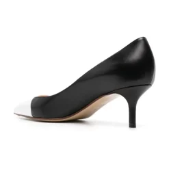 Francesco Russo Pumps*Hvid Læder Pumps Sort