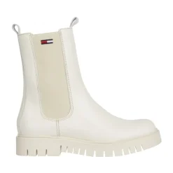 Tommy Jeans Chelsea Boots*e Læder Chelsea Støvler Hvid