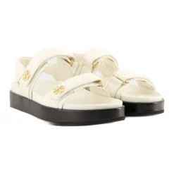 Tory Burch Sandaler*e Læder Sportssandaler - Velcrolukning Hvid