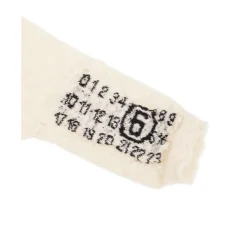 MM6 Maison Margiela Handsker*e Strikhandsker Uldblanding Hvid