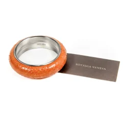 Bottega Veneta Smykker*Intrecciato Læderarmbånd Orange