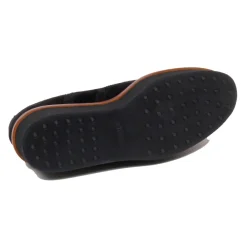 Tod's Snøresko*Italiensk ruskindssko med kilehæl Sort