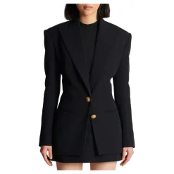 Balmain Jakker*Jakke med snøreliv og 2 knapper Sort