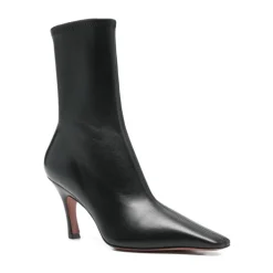 Amina Muaddi Støvler*Jamie Læderstøvler Sort