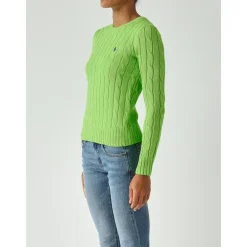Polo Ralph Lauren Striktrøjer & Sweatere*Julianna Kabelstrikket Sweater Grøn