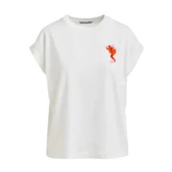 Essentiel Antwerp T-Shirts*JUNGALA Broderet T-shirt Hvid