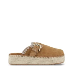 Mou Loafers*Jute Clog Plain Suede Brun