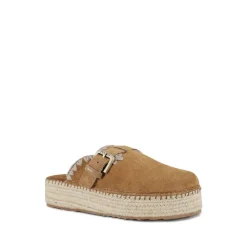 Mou Loafers*Jute Clog Plain Suede Brun