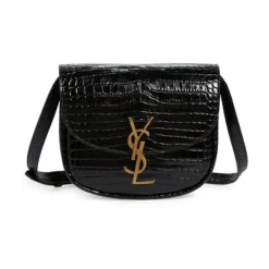 Saint Laurent Skuldertasker*Kaia Croco Skuldertaske Sort