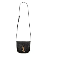 Saint Laurent Skuldertasker*Kaia Croco Skuldertaske Sort