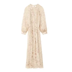 Ba&Sh Kjoler*Karla Kjole Chic Fluid Beige Gul