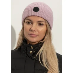 Moncler Huer & Kasketter*Kasket med logo patch Lilla