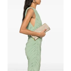 Benedetta Bruzziches Clutch*Kate Crystal Mesh Clutch Beige