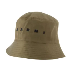 Marni Huer & Kasketter*Khaki Syntetisk Polyester Læder Foring Taske Grøn