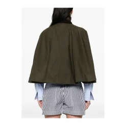 Barbour Jakker*Khaki Vendbar overtøj med trykknaplukning Grøn