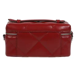 Tory Burch Toilettasker*Kira Diamond Quilt East-West Vanity Case Taske Rød