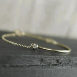 Dansk Copenhagen Smykker*Klar CZ armbånd i dbelægning Gul