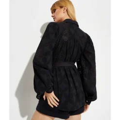 Acler Bluser & Skjorter*Klara Cut-Out Bluse med Bælte Sort