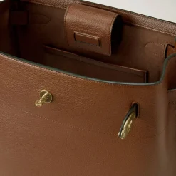 Mulberry Skuldertasker*Klassisk Bucket Taske med Postman's Lock Brun