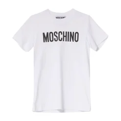Moschino T-Shirts*Klassisk Bomuld Kortærmet T-shirt Hvid