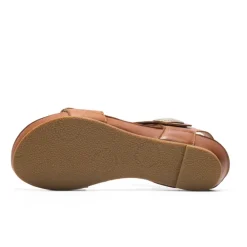 Cashott Sandaler*Klassisk lædersandal - Cognac Brun