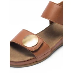Cashott Sandaler*Klassisk lædersandal - Cognac Brun