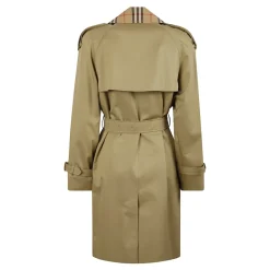 Burberry Frakker*Klassisk Trenchcoat med Revers Grøn