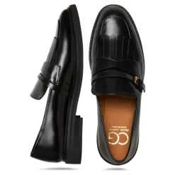Cesare Gaspari Loafers*Klassiske frynsemokkasiner Sort