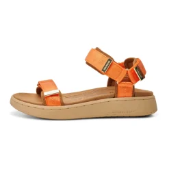 Woden Sandaler*Komfortabel sandal i tekstil og gummi Orange
