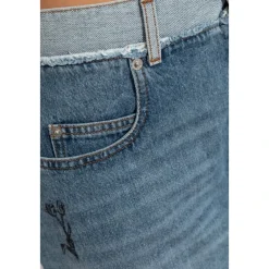 Marni Nederdele*Kort denim nederdel med logo Blå