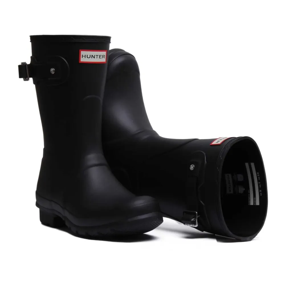 Hunter Støvler*Kort Regnstøvle Mat Finish Sort