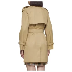 Burberry Frakker*Kort trenchcoat med ternede detaljer Beige