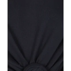 Magda Butrym T-Shirts*Kortærmet Crop Top Sort