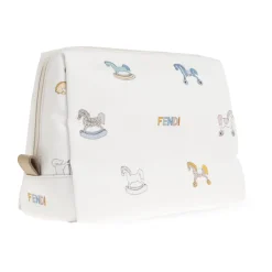 Fendi Toilettasker*Kosmetiktaske med print Hvid