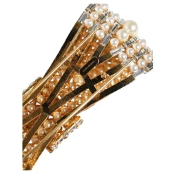 Dolce & Gabbana Smykker*Krystal Bue Broche d Tone Gul