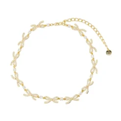 Self Portrait Smykker*Krystal Buer Halskæde - d Gul