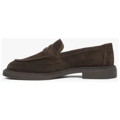 Estro Loafers*Kvinders Saddle Brown Penny Loafers lavet af italiensk ægte velour Brun