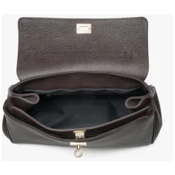 Estro Skuldertasker*Kvinders Sadle Brown Satchel Taske lavet af Premium Italiensk Læder Brun