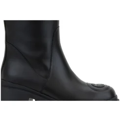 Gucci Støvler*Kvinders Slip-On Læderstøvler Sort