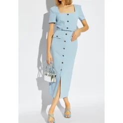 Self Portrait Kjoler*Lace Crystal-Embellished Midi Dress Blå