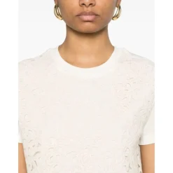 Moncler T-Shirts*Lace T-Shirt Beige