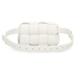 Bottega Veneta Bæltetasker*Lammeskind Kassette Taske Hvid