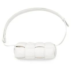 Bottega Veneta Bæltetasker*Lammeskind Kassette Taske Hvid