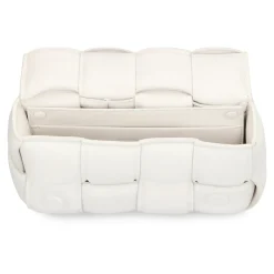 Bottega Veneta Bæltetasker*Lammeskind Kassette Taske Hvid