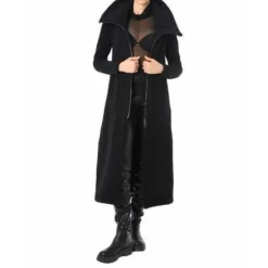 La Haine Inside Us Frakker*Lang Frakke med Lynlås Sort